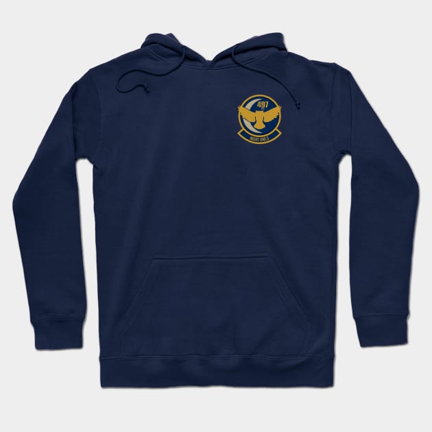 497th Tactical Fighter Squadron (Small logo) Hoodie by Firemission45